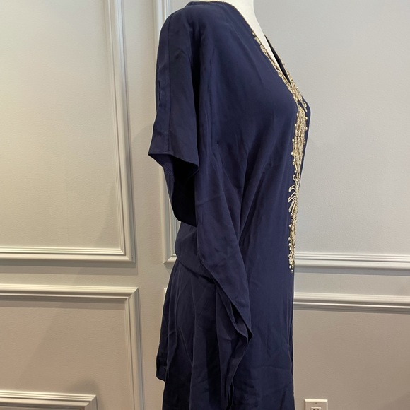 Lilly Pulitzer Chai Caftan NWT Navy Gold XXS - Picture 3 of 11